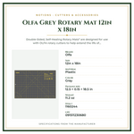 Product Specifications – Olfa Grey Rotary Mat 12in x 18in