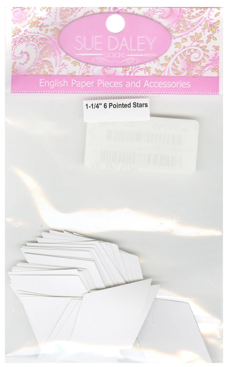 1-1/4in 6 Pointed Star Papers (100 pieces per bag)