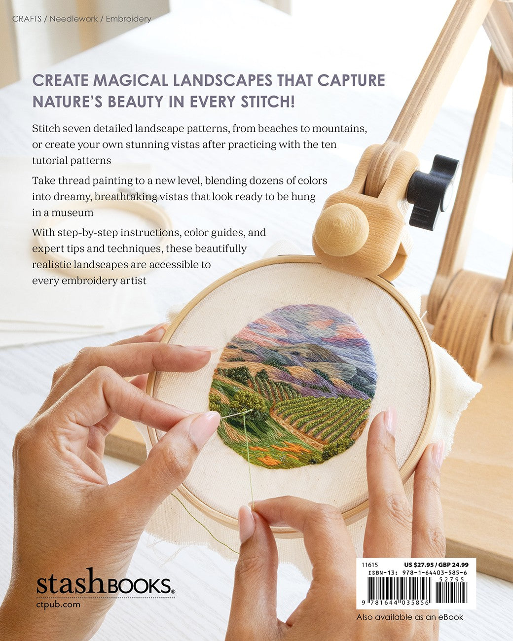 Richly Stitched Landscape Embroidery