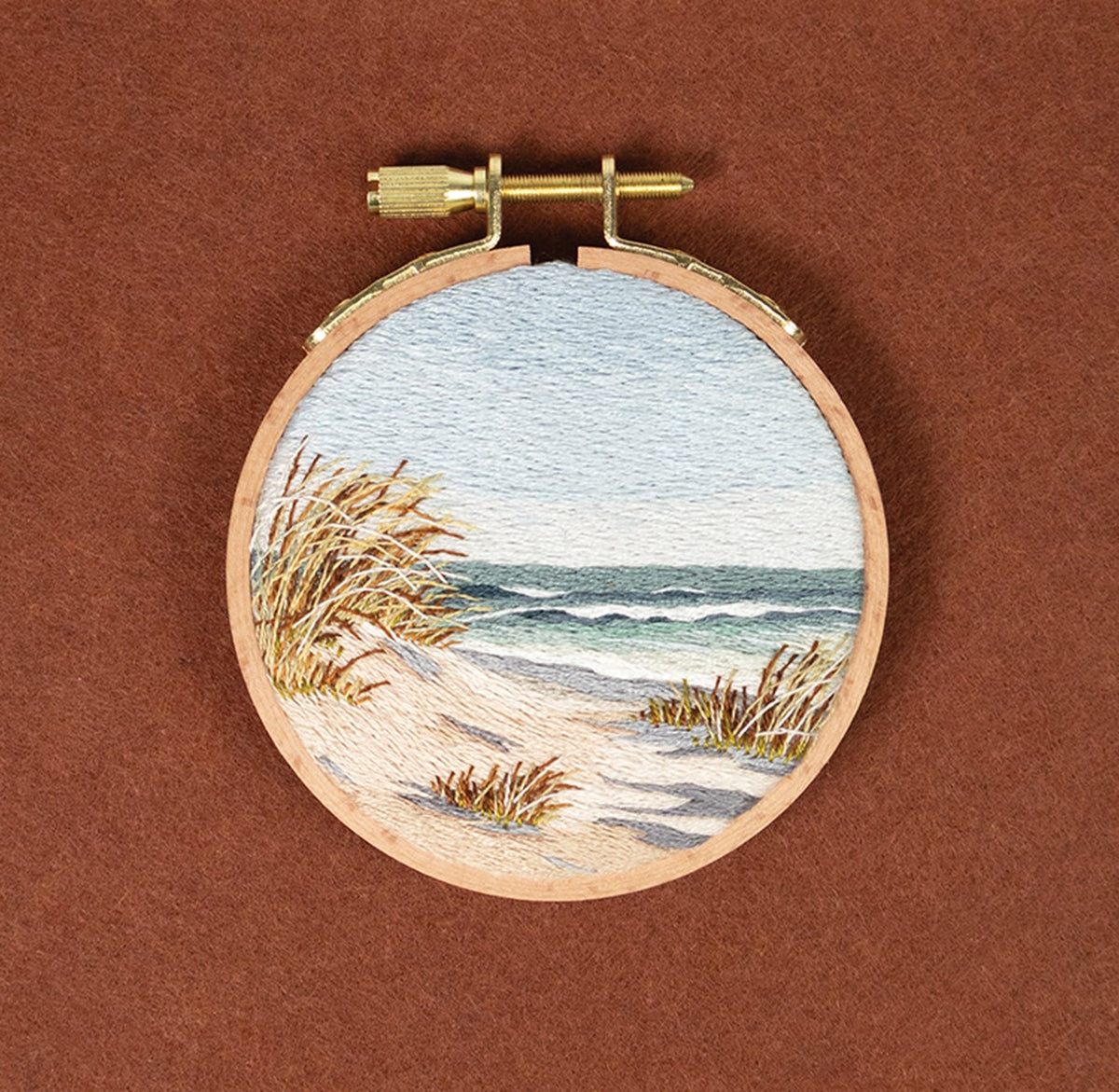 Richly Stitched Landscape Embroidery