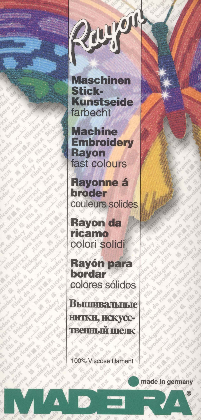 Madeira Rayon Thread Color Card