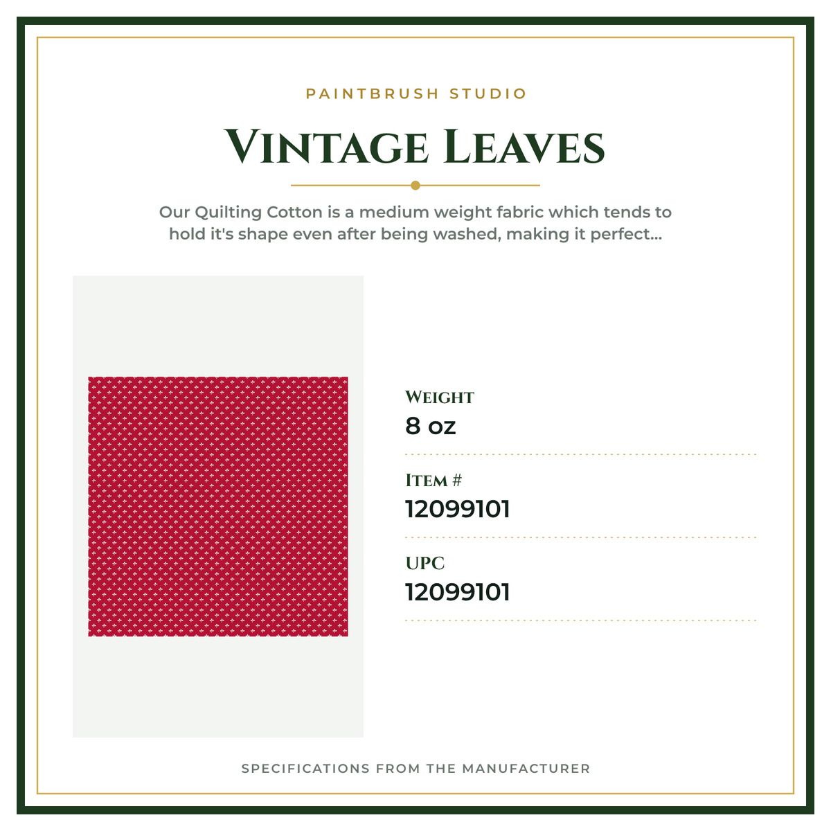 Product Specifications – Vintage Leaves