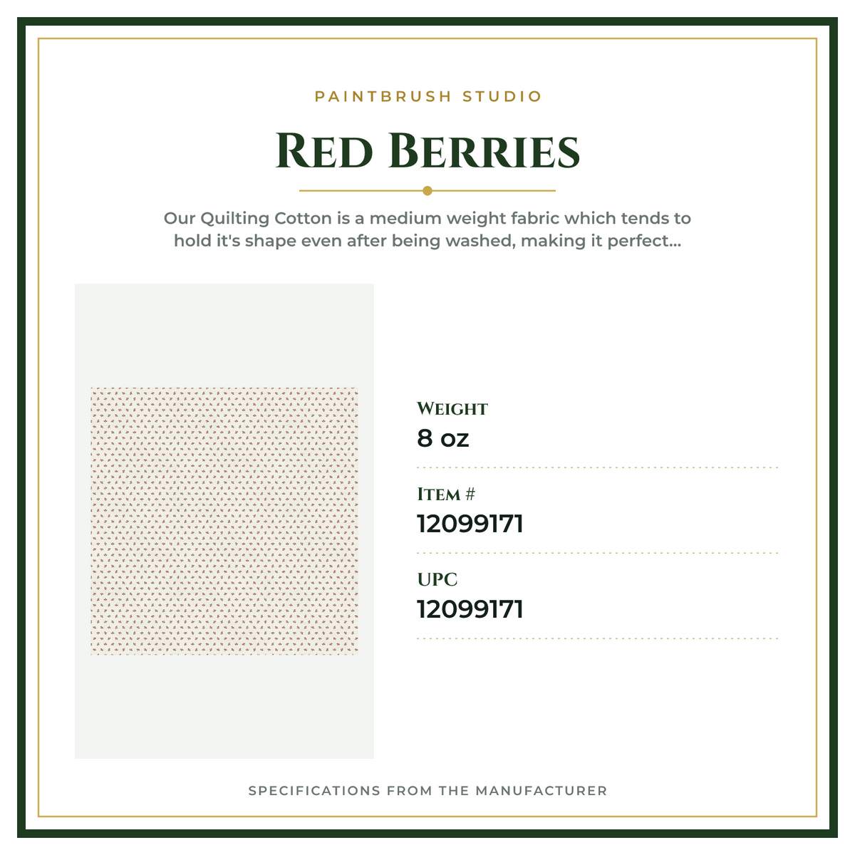 Product Specifications – Red Berries
