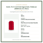 Product Specifications – King Tut Cotton Quilting Thread 2000yds St. Nick
