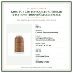 Product Specifications – King Tut Cotton Quilting Thread 3-ply 40wt 2000yds Marketplace