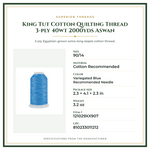 Product Specifications – King Tut Cotton Quilting Thread 3-ply 40wt 2000yds Aswan