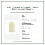 Product Specifications – King Tut Cotton Quilting Thread 2000yds Angel Yellow