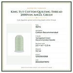 Product Specifications – King Tut Cotton Quilting Thread 2000yds Angel Green