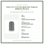 Product Specifications – King Tut Cotton Quilting Thread 2000yds Pumice
