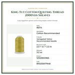 Product Specifications – King Tut Cotton Quilting Thread 2000yds Sheaves