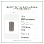 Product Specifications – King Tut Cotton Quilting Thread 2000yds Riverbank