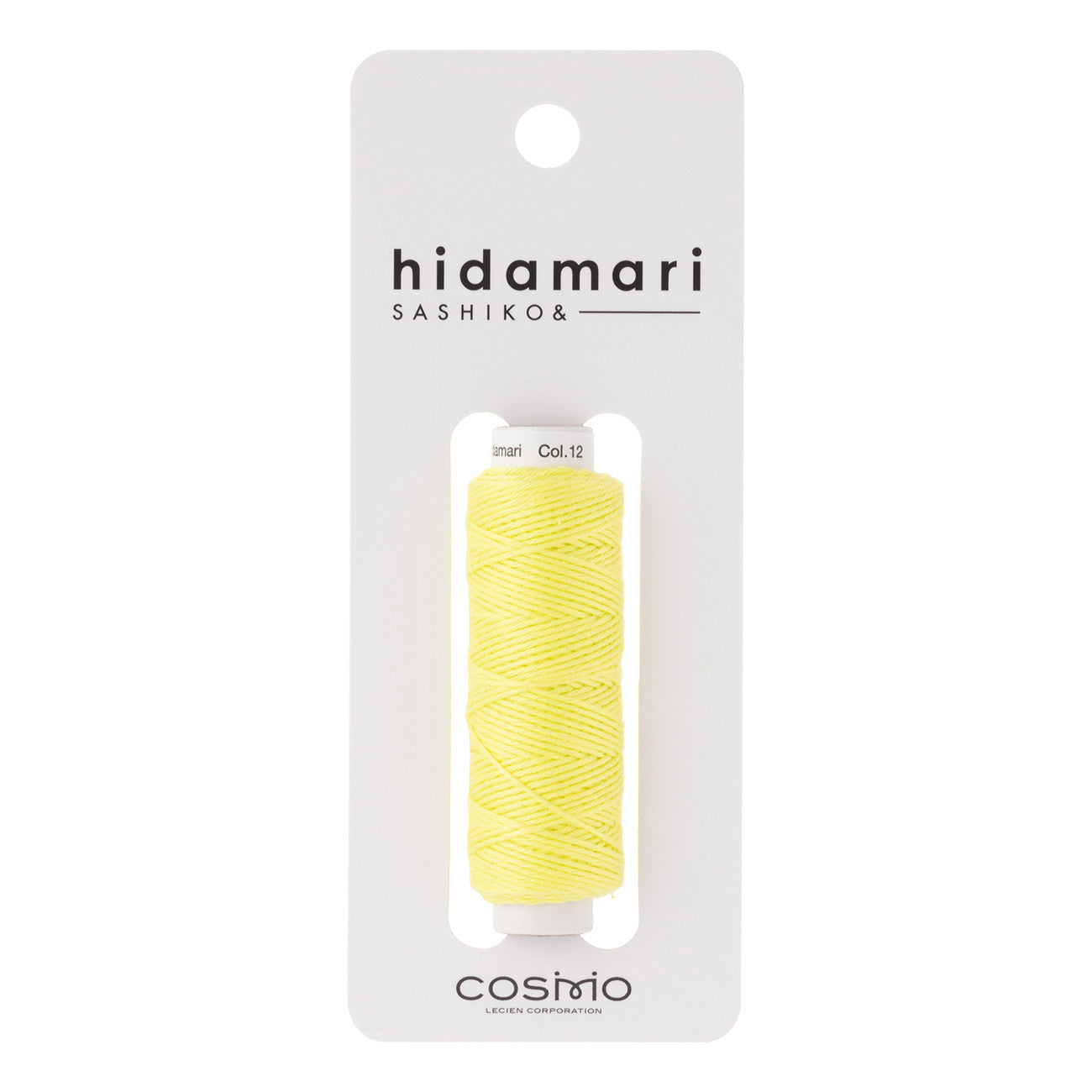 Cosmo Hidamari Sashiko Solid Thread 30 Meters Lemon