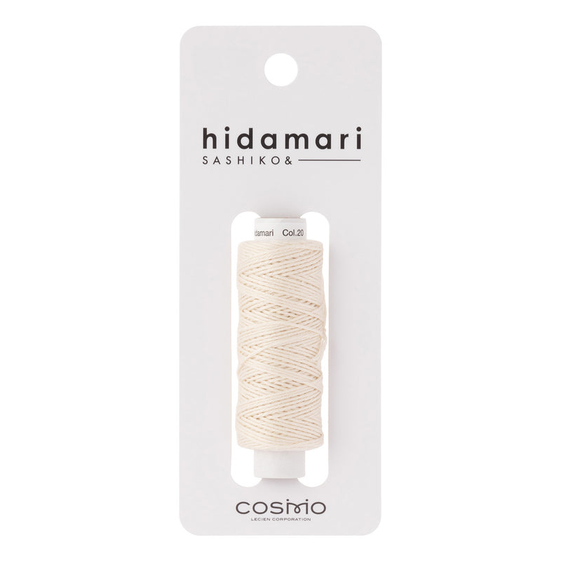 Cosmo Hidamari Sashiko Solid Thread 30 Meters Pearl White