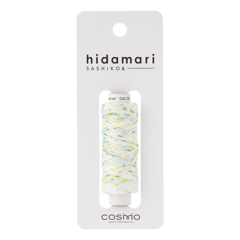 Cosmo Hidamari Sashiko Variegated Thread 30 Meters Yellow Green