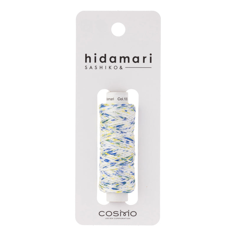 Cosmo Hidamari Sashiko Variegated Thread 30 Meters Blue Yellow
