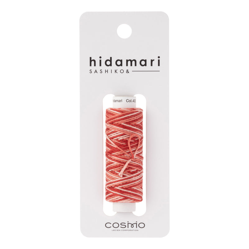 Cosmo Hidamari Sashiko Variegated Thread 30 Meters Rose Bankquet