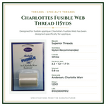 Product Specifications – Charlottes Fusible Web Thread 115yds