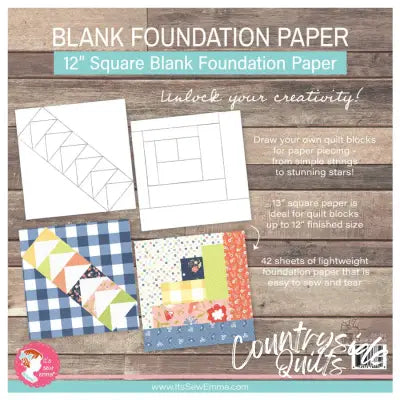 12in Blank Foundation Paper Pad