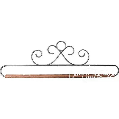 12in French Curls Gray Fabric Holder