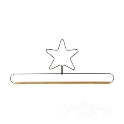 12in Star Fabric Holder Gray