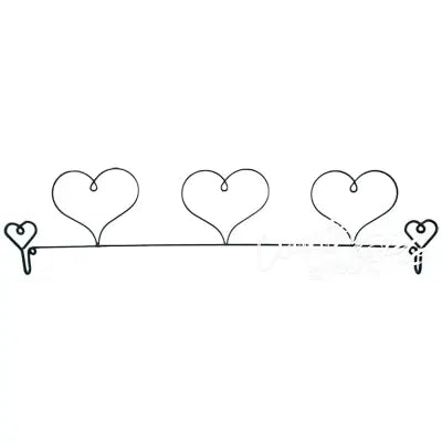 12in Triple Heart Fabric Holder