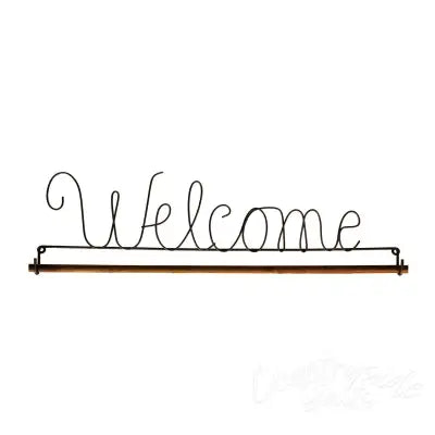 12in Welcome Fabric Holder
