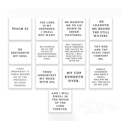 13 Psalm 23 Precut Quilt Square Set 5in