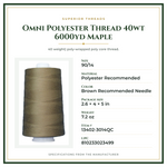 Product Specifications – Omni Polyester Thread 40wt 6000yd Maple