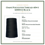Product Specifications – Omni Polyester Thread 40wt 6000yd Black