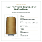 Product Specifications – Omni Polyester Thread 40wt 6000yd Daisy