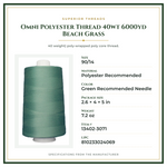 Product Specifications – Omni Polyester Thread 40wt 6000yd Beach Grass