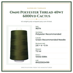 Product Specifications – Omni Polyester Thread 40wt 6000yd Cactus