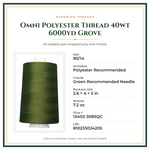 Product Specifications – Omni Polyester Thread 40wt 6000yd Grove