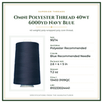 Product Specifications – Omni Polyester Thread 40wt 6000yd Navy Blue