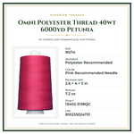 Product Specifications – Omni Polyester Thread 40wt 6000yd Petunia