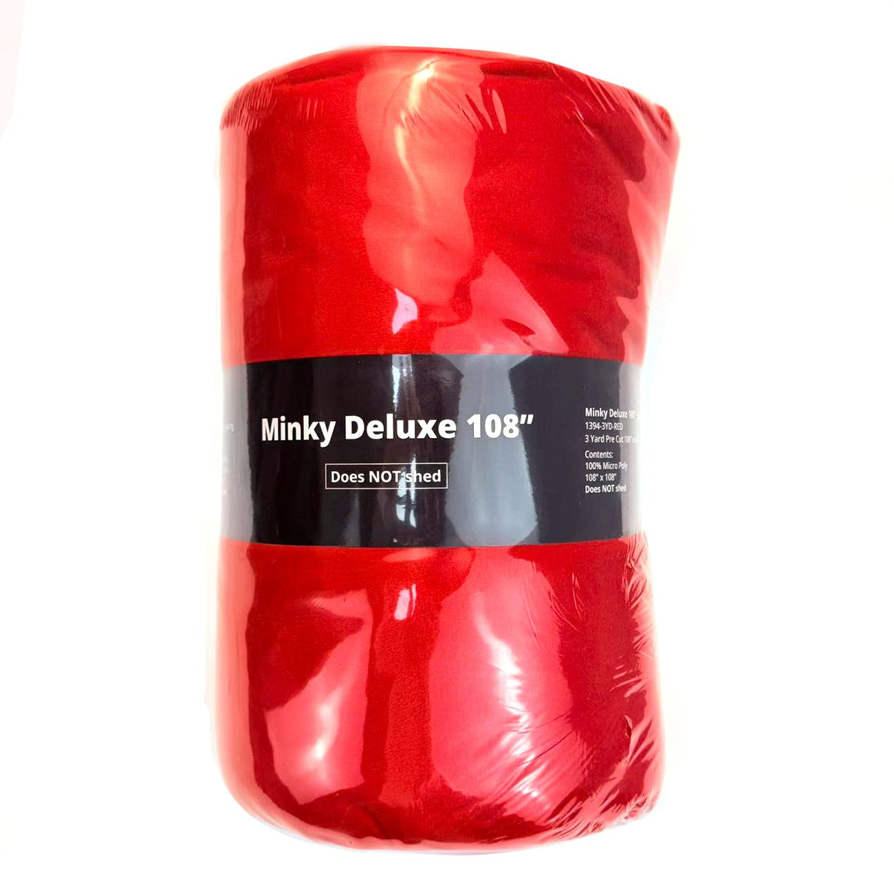 Red Solid Minky 108in Wide - 3 Yd Pre Cut