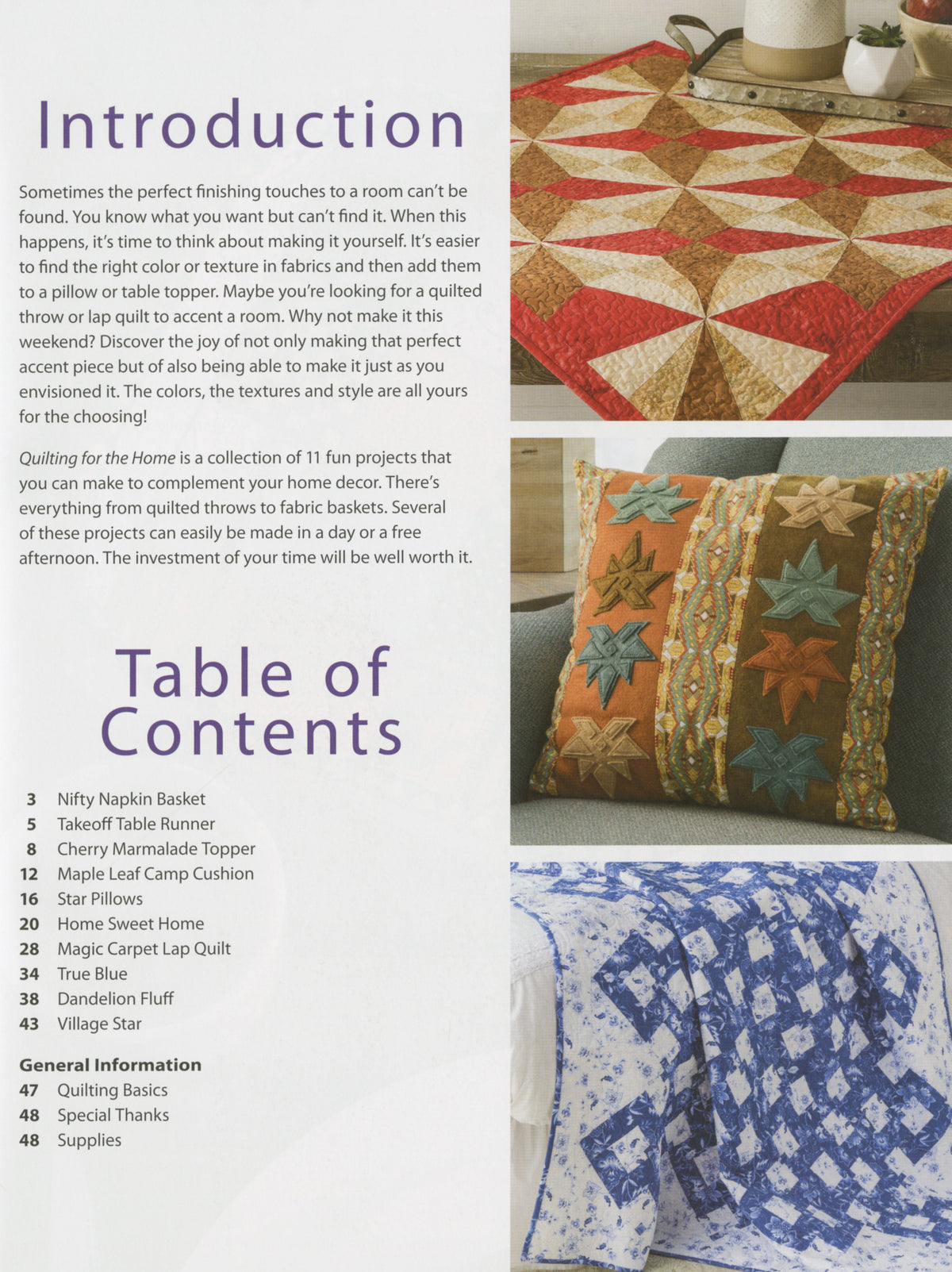 Quilting For The Home