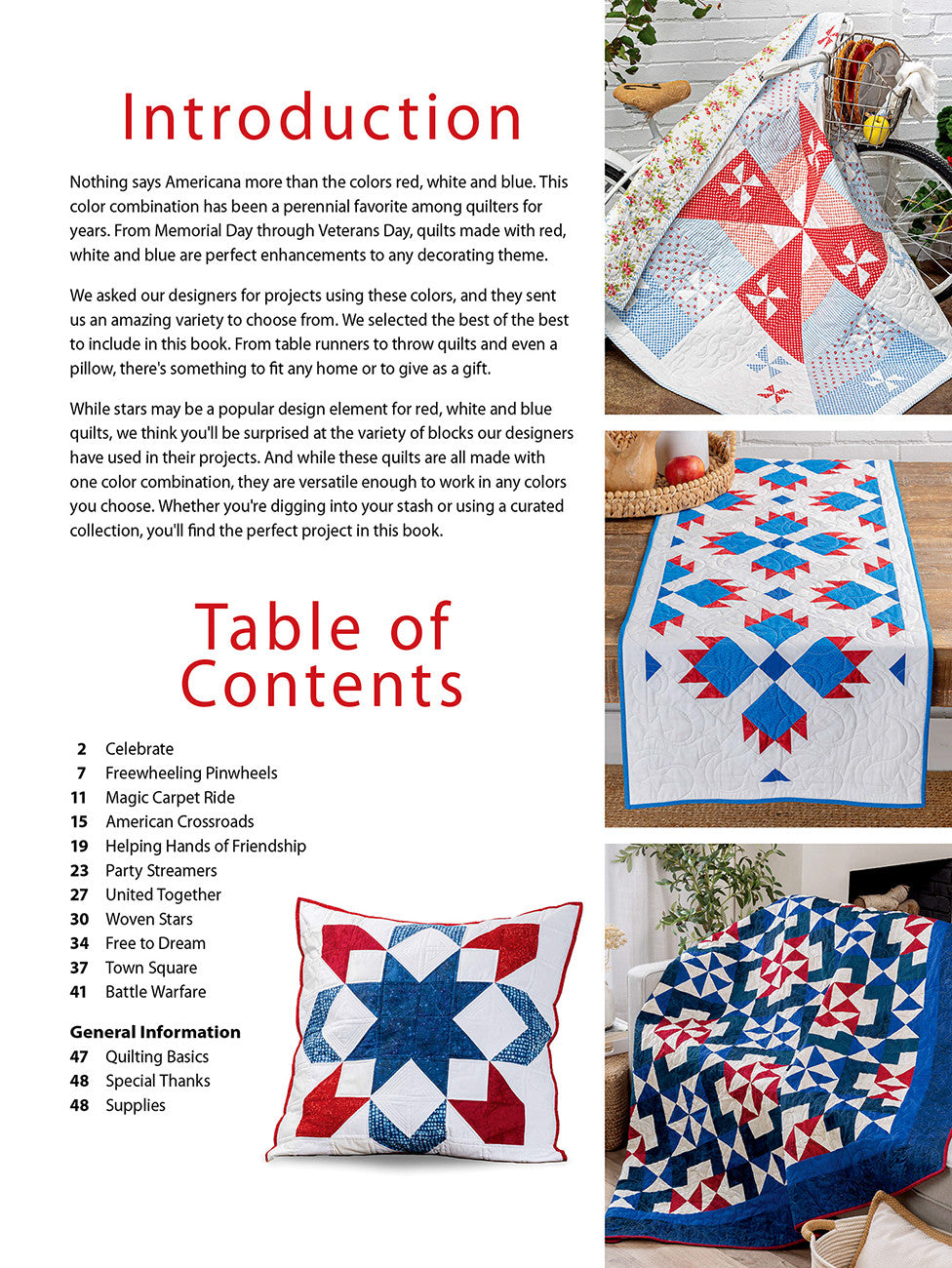 Americana Quilts 11 Designs to Celebrate Red, White & Blue