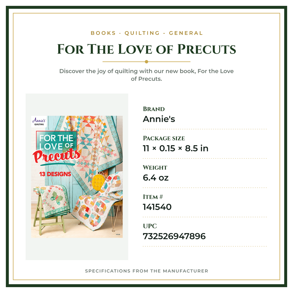 Product Specifications – For The Love of Precuts