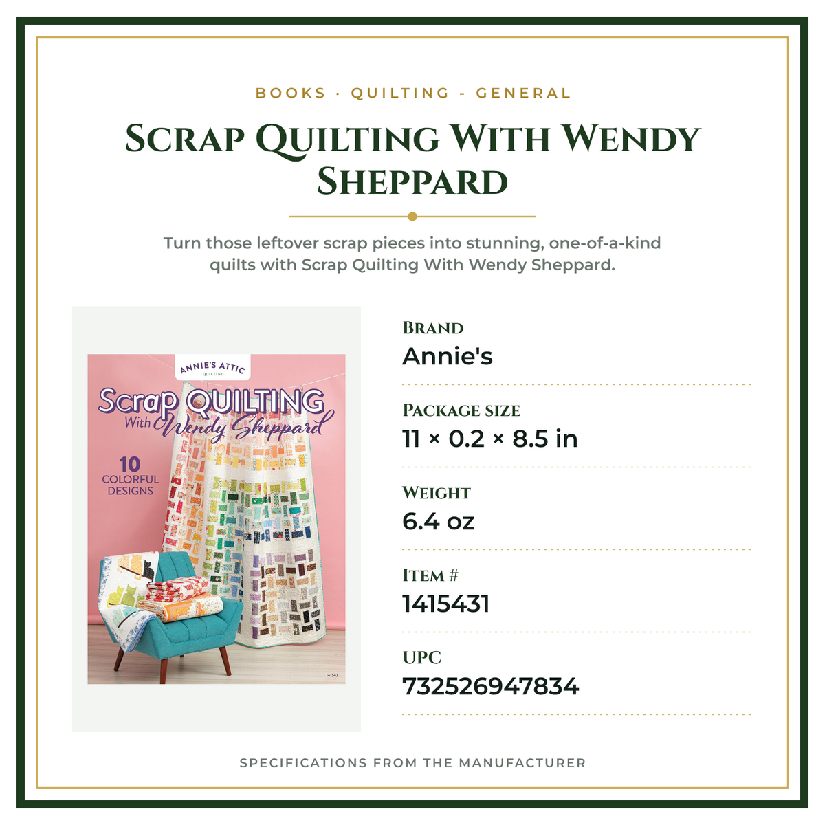 Product Specifications – Scrap Quilting With Wendy Sheppard
