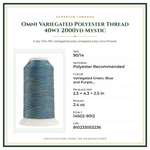 Product Specifications – Omni Variegated Polyester Thread 40wt 2000yd Mystic