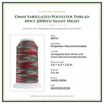 Product Specifications – Omni Variegated Polyester Thread 40wt 2000yd Silent Night