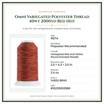 Product Specifications – Omni Variegated Polyester Thread 40wt 2000yd Red Hot