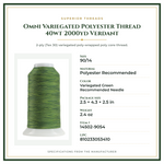 Product Specifications – Omni Variegated Polyester Thread 40wt 2000yd Verdant