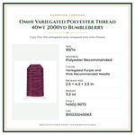 Product Specifications – Omni Variegated Polyester Thread 40wt 2000yd Bumbleberry