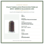 Product Specifications – Omni Variegated Polyester Thread 40wt 2000yd Kaleidoscope