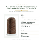 Product Specifications – Omni Variegated Polyester Thread 40wt 2000yd Chocolate Pudding