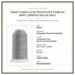 Product Specifications – Omni Variegated Polyester Thread 40wt 2000yd Silver Mist