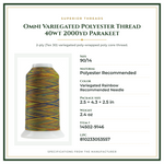 Product Specifications – Omni Variegated Polyester Thread 40wt 2000yd Parakeet