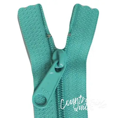 14in Aqua Zipper Closed End